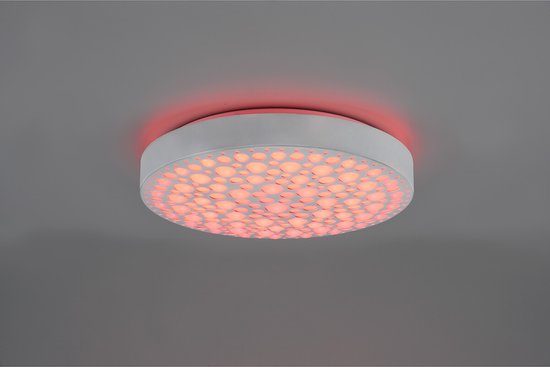 Reality - LED Plafondlamp - Plafondverlichting - 22W - Aanpasbare Kleur - RGB - Afstandsbediening - Dimbaar - Rond - Wit - Kunststof