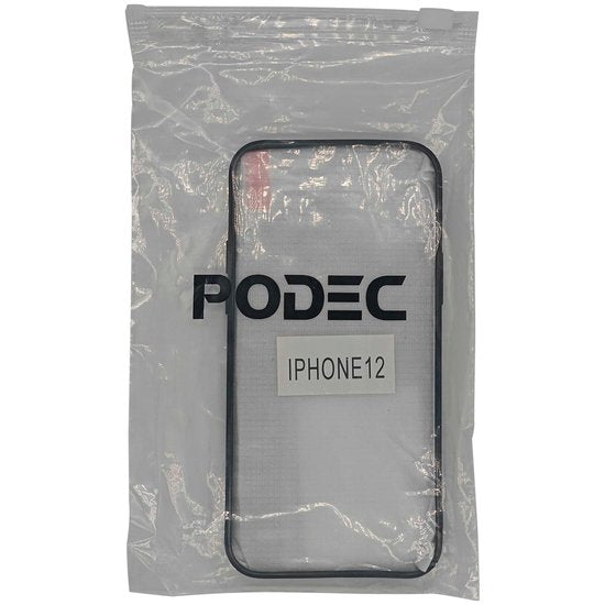 Telefoonhoesje Zwart - Geschikt voor Iphone 12 - Hoesje en Screenprotector - Beschermglas