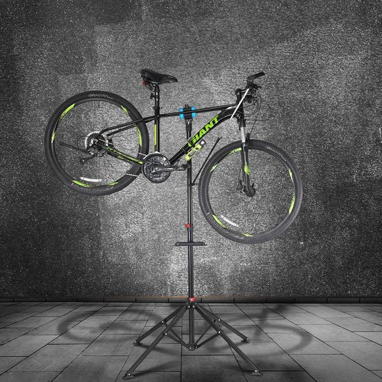 Monzana Fietsmontagestandaard - Verstelbaar Inklapbaar 30 kg - Zwart