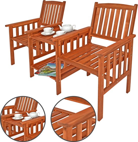 Casaria 2-Zits Tuinbank – FSC®-Gecertificeerd Acaciahout – 164 cm