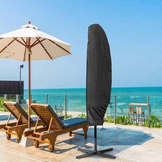 Travelhawk Parasolhoes voor Zweefparasol - Met Rits en Stok - Water & UV dicht - Oxford 420D - Tot 400cm - Zwart