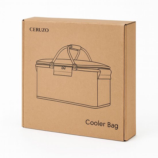 Ceruzo Koelmand Rood - Picknickmand-Aluminium-Oxford Cloth-Opvouwbaar