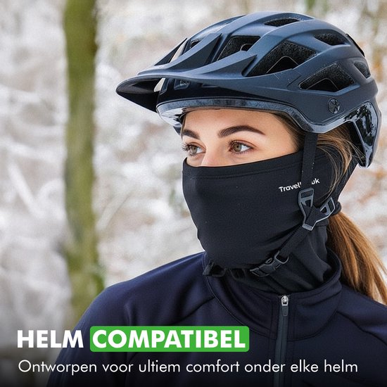 Travelhawk Balaclava - Helmmuts - Motor/Scooter Bivakmuts - Zwart