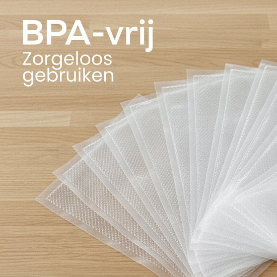 KitchenBrothers Vacuumzakken - 150 stuks - Mix Set - BPA-vrij - Vacuumzakken voedsel - Sous vide zakken - Voor Vacumeermachine