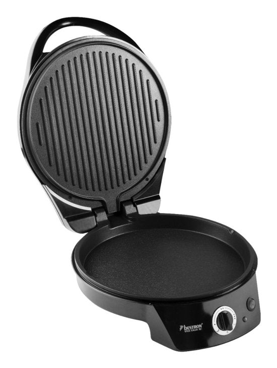 Bestron Pizzaoven - APZ400Z - Maximaal 230°C - Ø27 cm - Zwart - Ook te gebruiken als tafelgrill - 5 jaar garantie