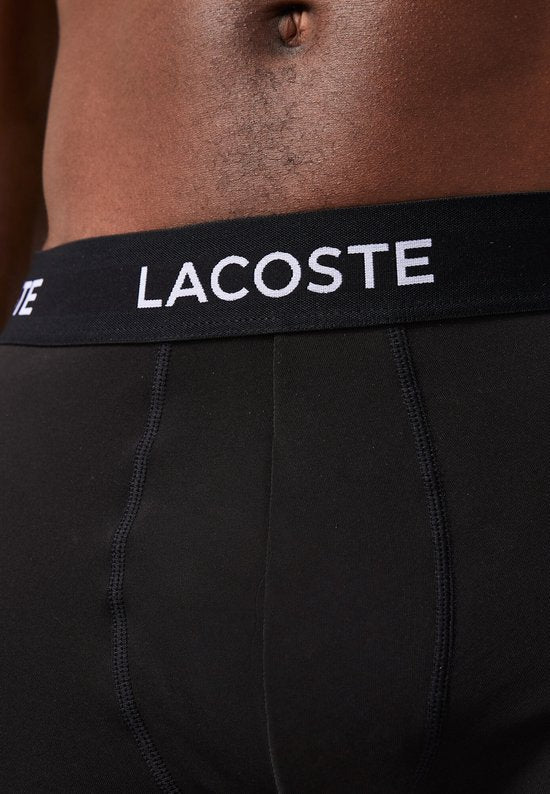 Lacoste Boxershorts Heren Microfiber Zwart 3-Pack - Maat M