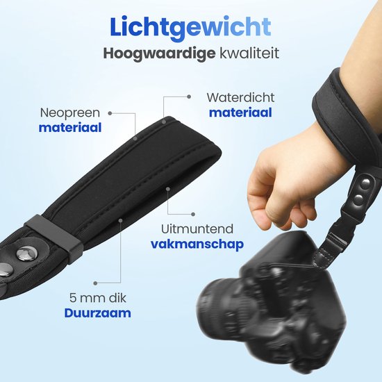 Garpex® Camera Hand Strap - Comfortabel Ontwerp - Verstelbare Polsband