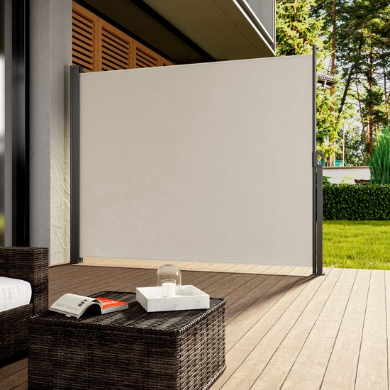 Casaria Wind/Tuinscherm Nosara - 180x300cm Uitschuifbaar - Crème