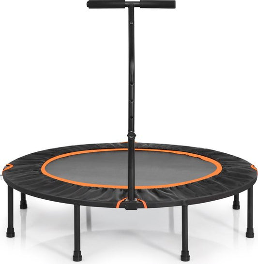 Coast Mini Trampoline Opvouwbare Fitnesstrampoline Met Hoogte Verstelbare Handgreep φ120 - Oranje/Zwart