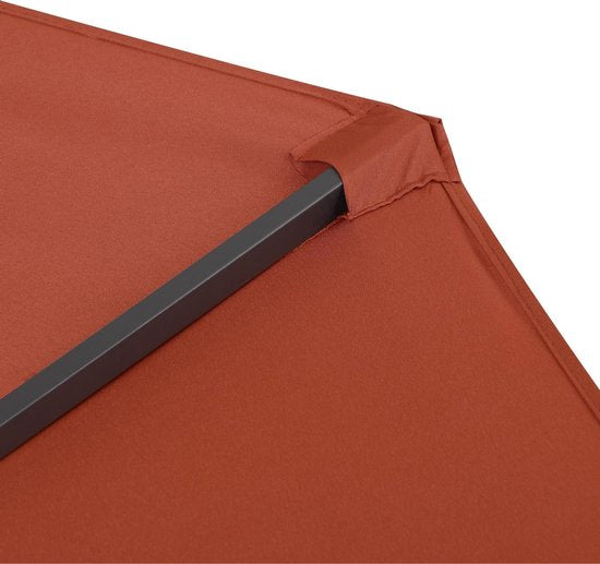 Kingsleeve Parasol Halfrond - Ø 2,7m UV 50+ Bescherming - Terracotta
