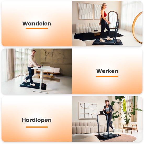 Moovv SmartStep Pro v3 Loopband Inklapbaar - Walking Pad – Opvouwbare Wandelband - Treadmill 1-12 km/u – Incl. Accessoires