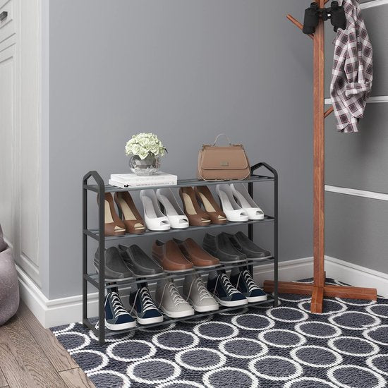 Schoenenrek - Schoenenorganizer - Schoenenstandaard - Schoenenhouder - Schoenenplank - Schoenenopslag - Schoenendisplay - Grijs - 79x19,5x62cm