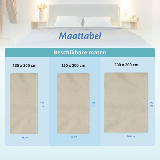 Hoes voor de verzwaringsdeken van EL Life 150 x 200 CM - 7 KG & 9 KG - Overtrek Hoes van 100% biologisch katoen - Organisch Wit
