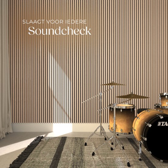 tectake® Akoestische Panelen - Set van 2 - Akoestisch Wandpaneel - 60 x 120 cm - 1,44 m² - Wandpanelen met Aanpasbare Grootte - Lattenwand van MDF en Houtfineer - Geluidsisolatie - Stijlvolle Wanddecoratie - Eenvoudige Montage - Licht Eiken
