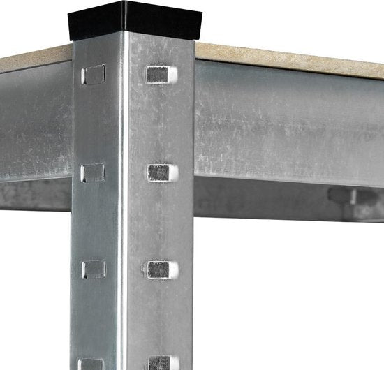 Monzana Stellingkast Metaal – incl. 5 MDF Planken tot 350kg - Zilver