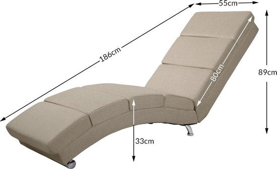 Casaria Relaxfauteuil - Massage en Verwarmingsfunctie - Zandkleur