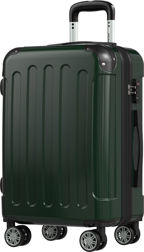 TRVLMORE Handbagage Koffer - 45L - TSA Cijferslot - Lichtgewicht - Uitbreidbaar - Trolley - 54x36x22cm - Donkergroen