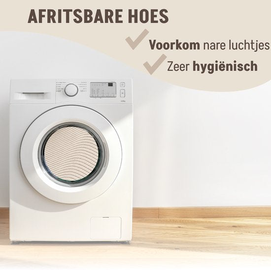 By Cee Cee Origineel Hondendeken Bank – Hondenkleed Bank - Hondenmand - Premium - Volledig Afritsbaar - Ribstof - Beige - 120x90 - Maat L