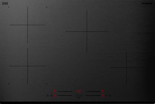 Inventum IKI7735MAT - Inbouw inductie kookplaat - 77 cm - 4 kookzones - Bridgefunctie - 1- of 2-fase - Facetrand voorzijde - Matzwart