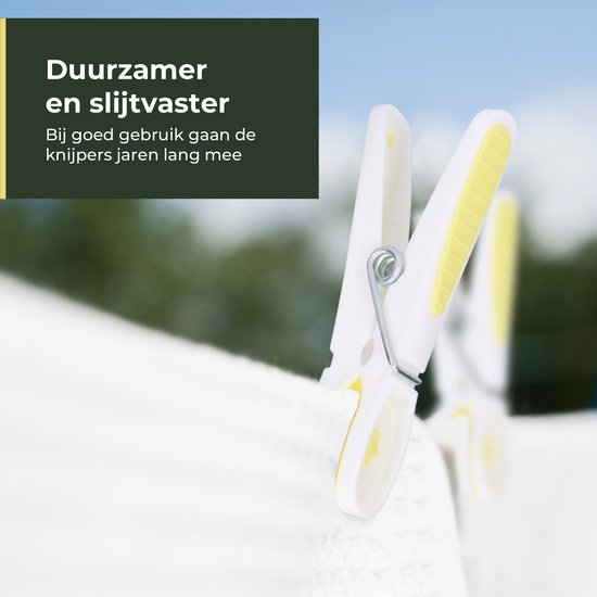 Gandria Wasknijpers 48 Stuks - Kunststof Wasknijpers - Set van 48 Plastic Knijpers - Wasrek Knijpers 10 Kg - 4 Kleuren