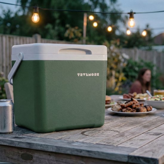 TRVLMORE Koelbox 14L - Frigobox - Inclusief Koelelement - Koelbox Klein - Groen