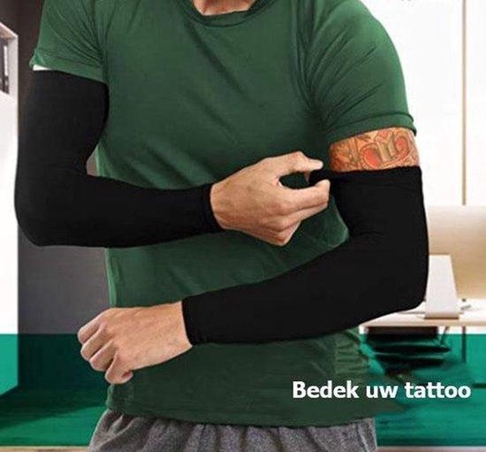 TravelHawk Arm Sleeve - Mouw - Mouwen - Armstukken - Armstukken Wielrennen - Zonbescherming - 2 stuks - Zwart - Maat XL