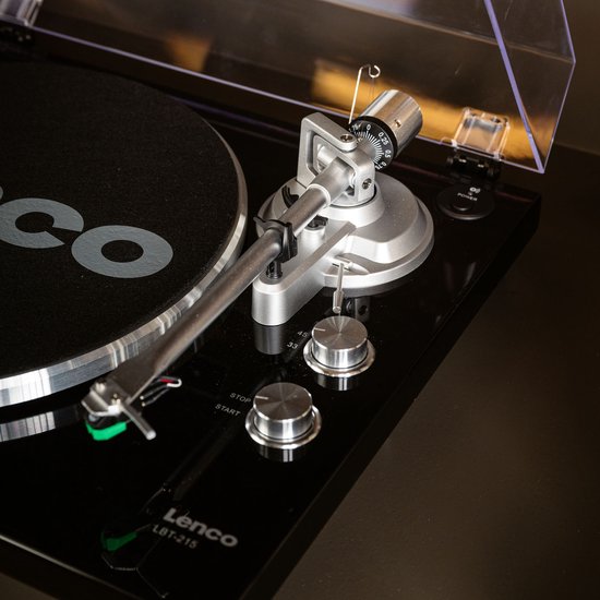 Lenco Platenspeler met Bluetooth - Metalen draaiplateau toonarm en contragewicht - Lenco Expertise lijn - LBT-215BK - Piano Black