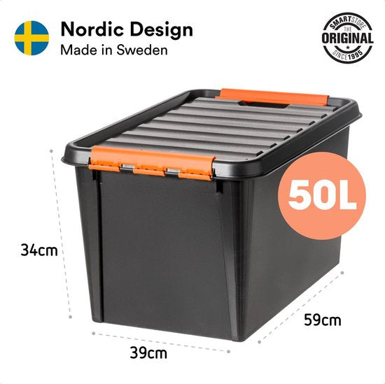 SmartStore - Pro 45 Opbergbox 50 liter - Polypropyleen - Zwart