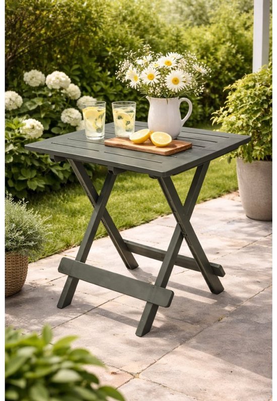 Pro GardenCampingtafel 50x43x43 Saliegroen/Kunststof