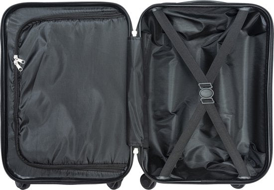 Ceruzo Handbagage Koffer -Trolley - 28L- 51.5 cm - Blauw - Spinnerwielen 360°- Cijferslot-Reiskoffer