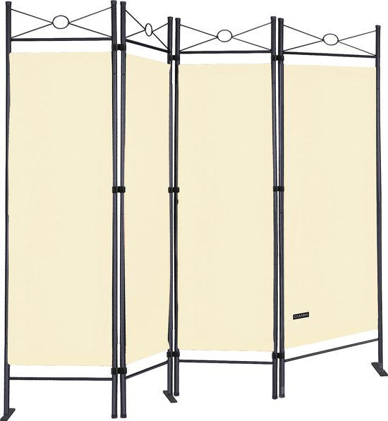 Casaria kamerscherm - Creme - 180 x163cm - Polyester