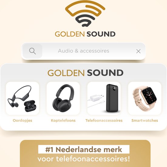 Golden Sound Bedrade Oordopjes - Oortjes met draad en microfoon - 3.5 mm jack aansluiting
