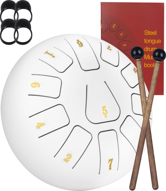 Nuvance - Tongue Drum - Wit - 19x19 cm