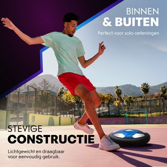 Tech Essentials Hover Bal - 18cm - Led Verlichting - Oplaadbaar - Zwevende - Zachte Binnen Voetbal - Indoor Air Speelgoedbal - Kinderen