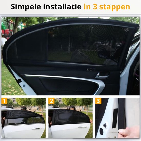 Urban State Auto zonwering - Universeel - UV bescherming - Maat M - Zwart