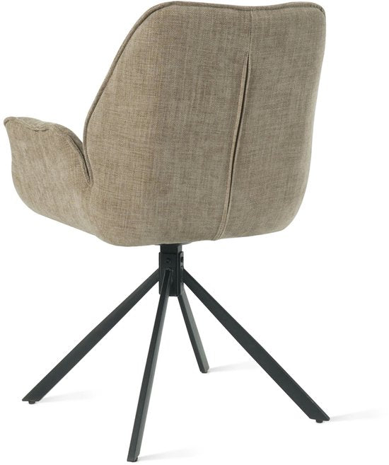 Eetkamerstoel Lenny Taupe - Giga Meubel - Set van 2