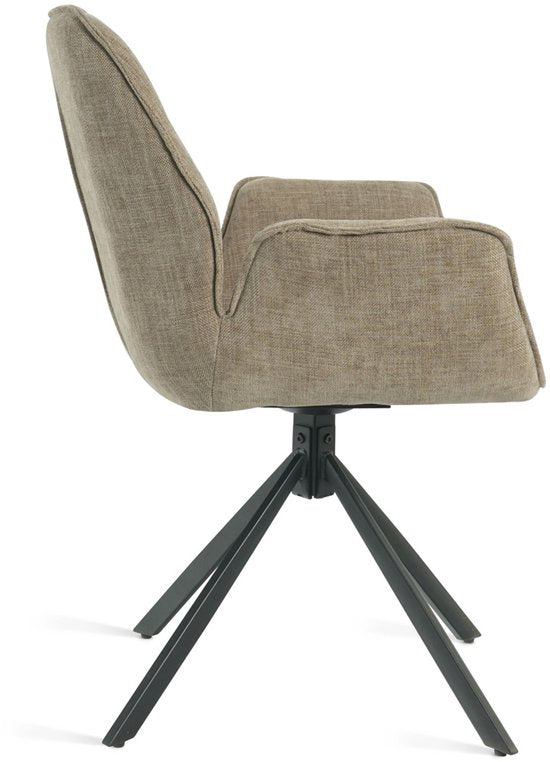 Eetkamerstoel Lenny Taupe - Giga Meubel - Set van 2