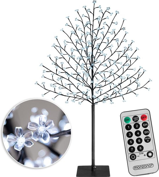 Monzana Kerstverlichting - Kersenbloesem 220cm Timer IP44 - Koud Wit