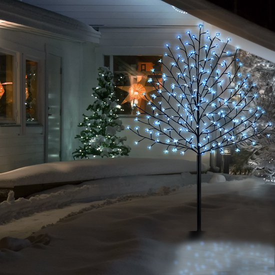 Monzana Kerstverlichting - Kersenbloesem 220cm Timer IP44 - Koud Wit