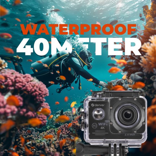 Denver Action Camera 4K - 20MP - F- 120/60/30 FPS