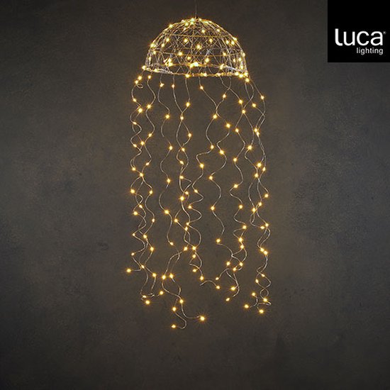 Luca Lighting - Kroonluchter Kwal met Warm Witte LED Verlichting - L100 x Ø27 cm - Zilver