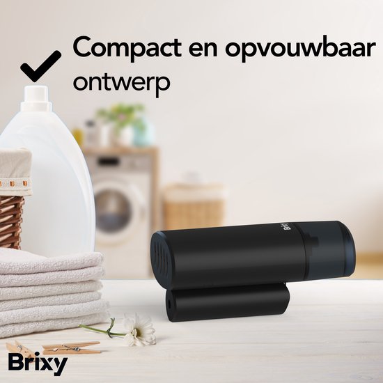 Brixy Kledingstomer - Krachtige Handstomer - Stoomapparaat Kleding En Meubilair - Incl Opbergtas - Antraciet