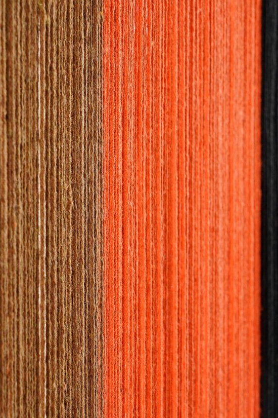 Mica Decorations Kuba Wanddecoratie - L50 x B3 x H70 cm - FSC 100% - Katoen - Oranje