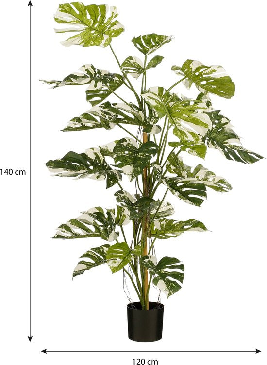 Mica Decorations Monsteraboom Kunstplant - H140 x Ø120 cm - Groen