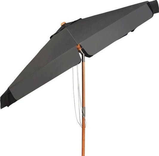 Coast 3m Parasol met Verstelbare Kanteling 8 Kruisbeugels & Waterdichte Polyester Stof met UV Bescherming Grijs