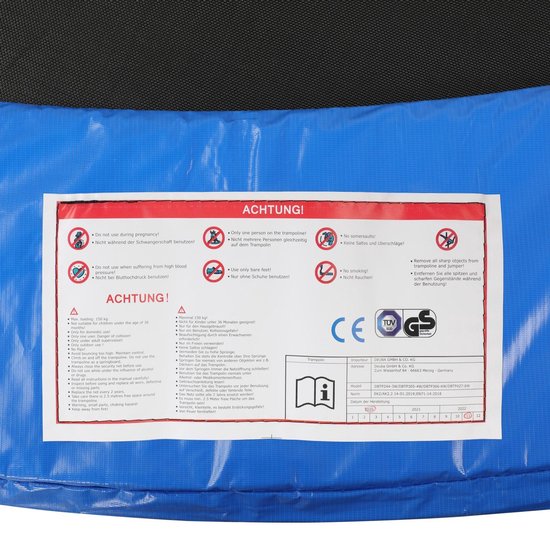 Monzana Beschermrand Trampoline Ø 305 cm - 30 cm Breed - Blauw