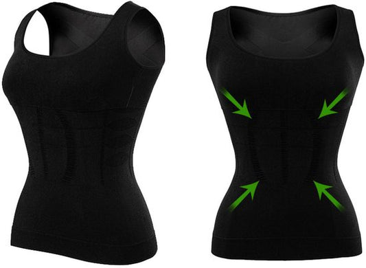 Milanoro - Figuurcorrigerend ondershirt voor dames - Zwart - XL