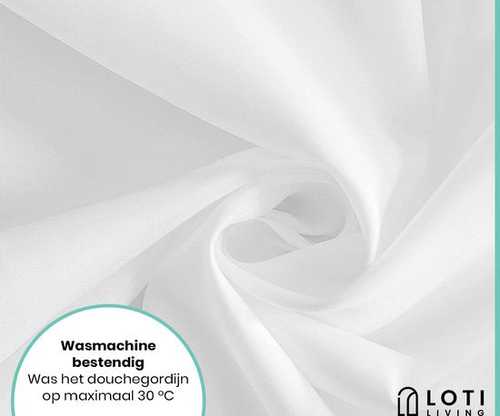 Loti Living Douchegordijn Anti Schimmel – Hangplant - Inclusief ringen – Waterdicht - Polyester - Douchegordijn 120x200 cm