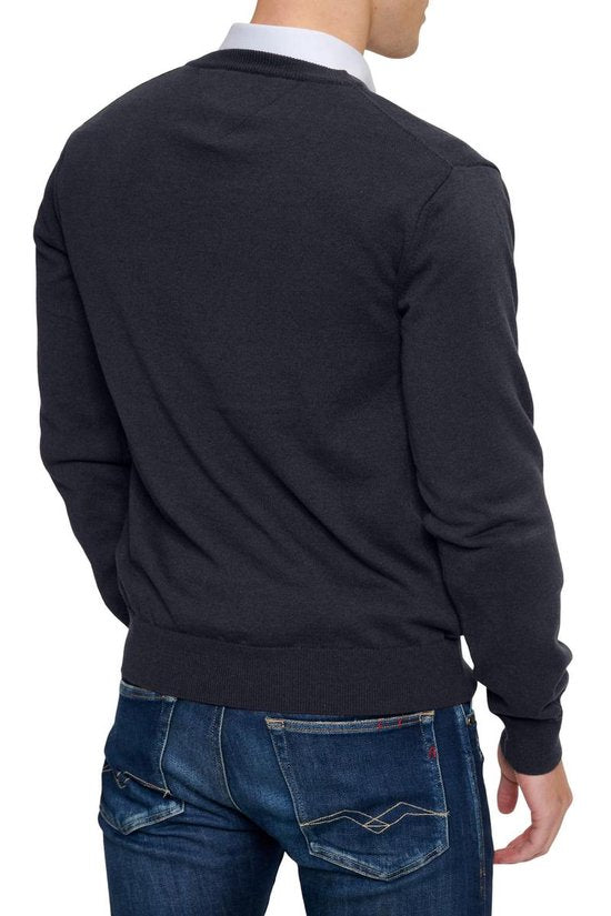 Mario Russo Pullover - Navy - Maat M - Italiaanse kwaliteit