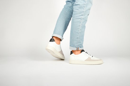 Blackstone Crag Ragner Sneakers - Wit/Zwart - Maat 42